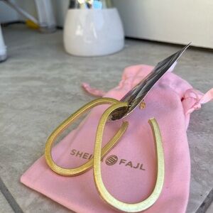 SHEIN FAJL Gold Oval Earrings